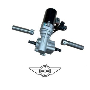 Motor above steering shaft pointing right (MD-BR)
